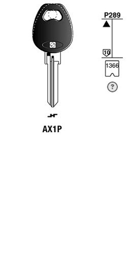 Aja knal Uluru AX1P Sleutel Blank - ModSleutel